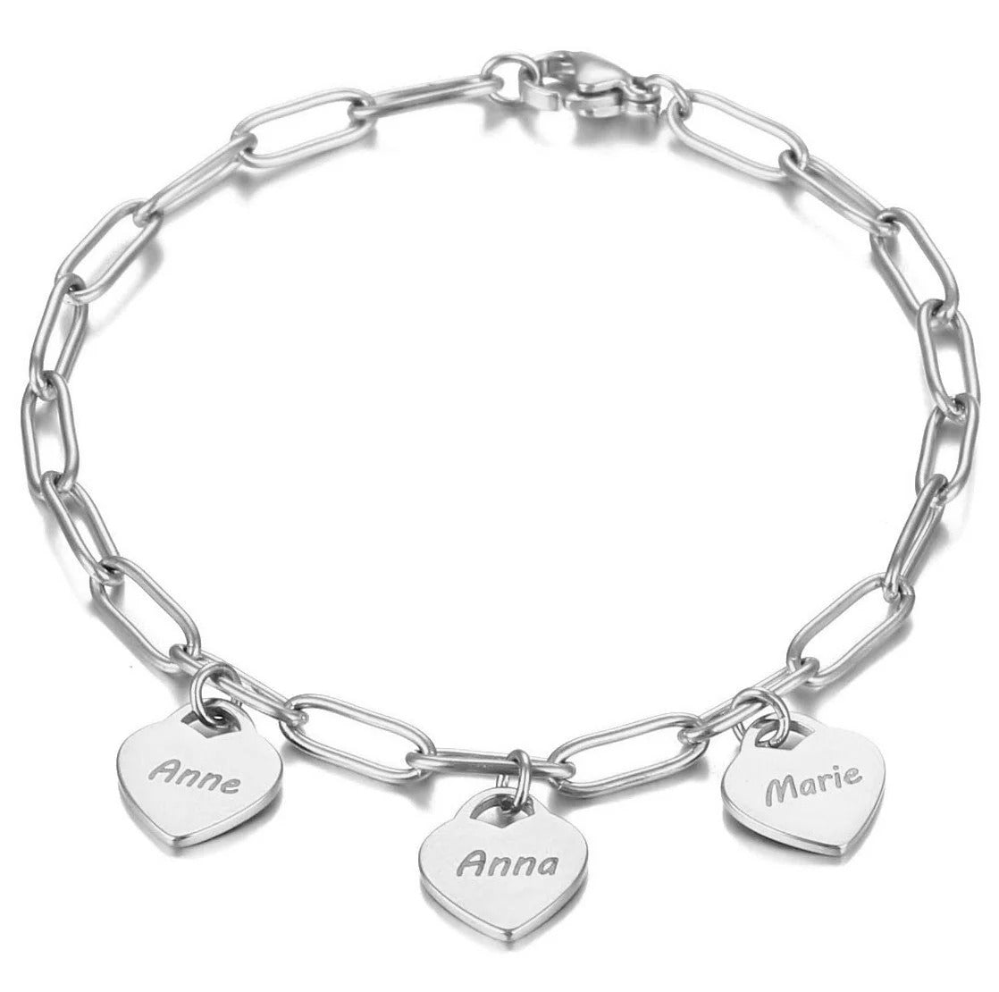 Bracelet With Heart Pendants