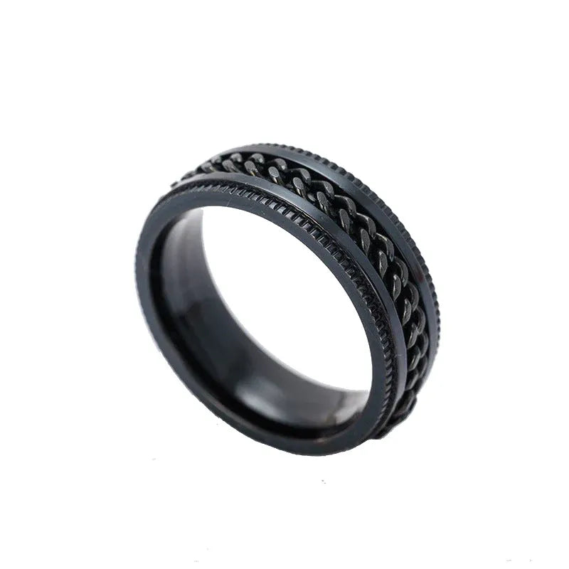 Black Rotating Bottle Opener Ring