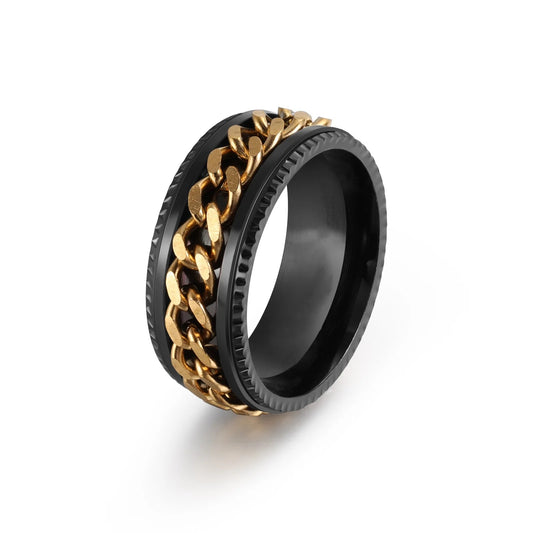 Black Rotating Bottle Opener Ring